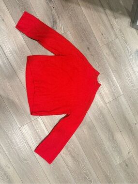 GAP Red Ribbed Turtleneck Sweater